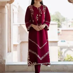 Batik 2pc Unstitched Dhanak Embroidered Winter Suit