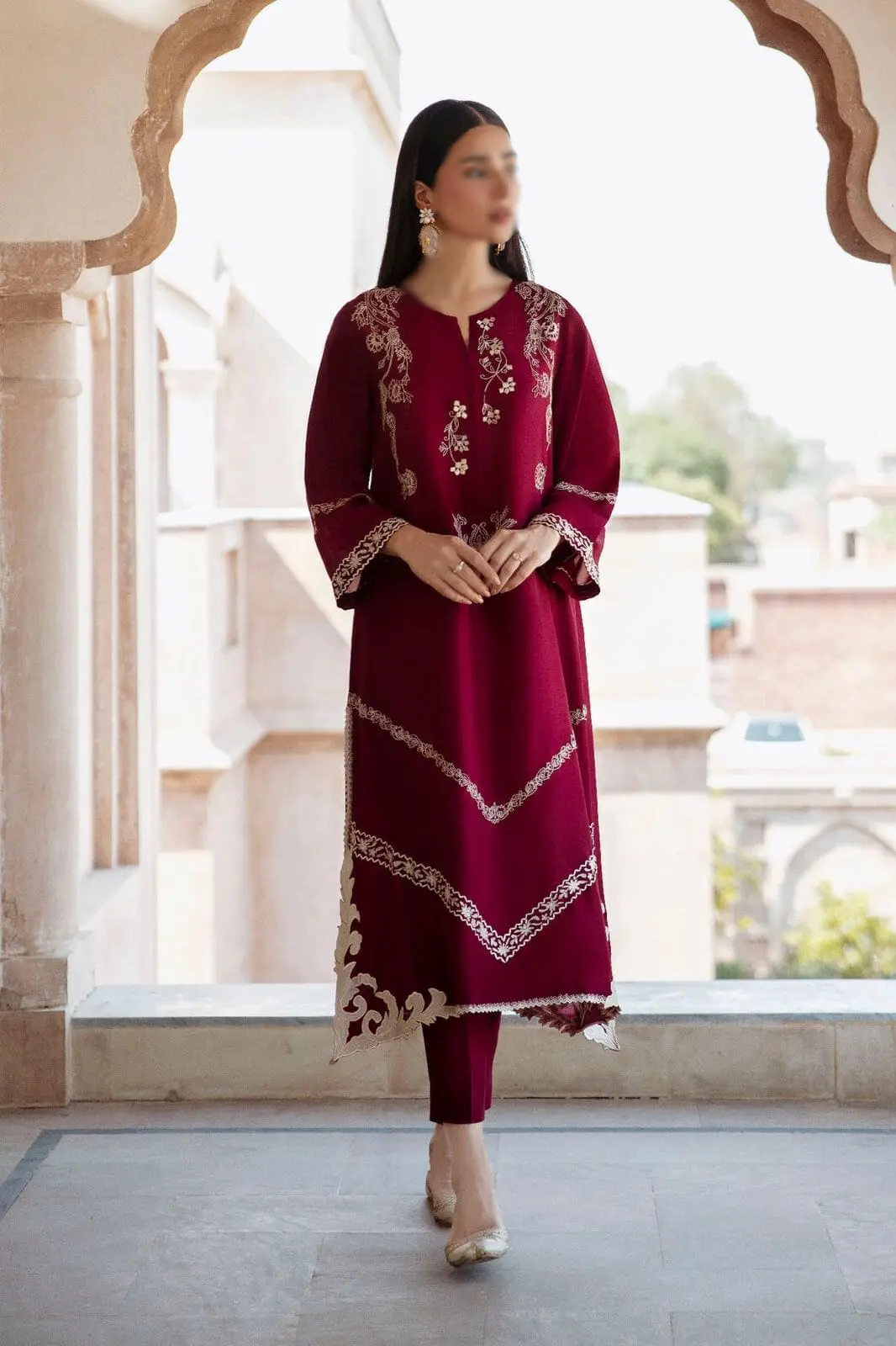 Batik 2pc Unstitched Dhanak Embroidered Winter Suit