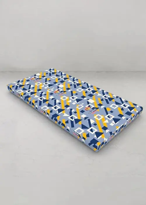 Durafoam single comfort mattress in modern printed design, available in 1 and 2 piece options