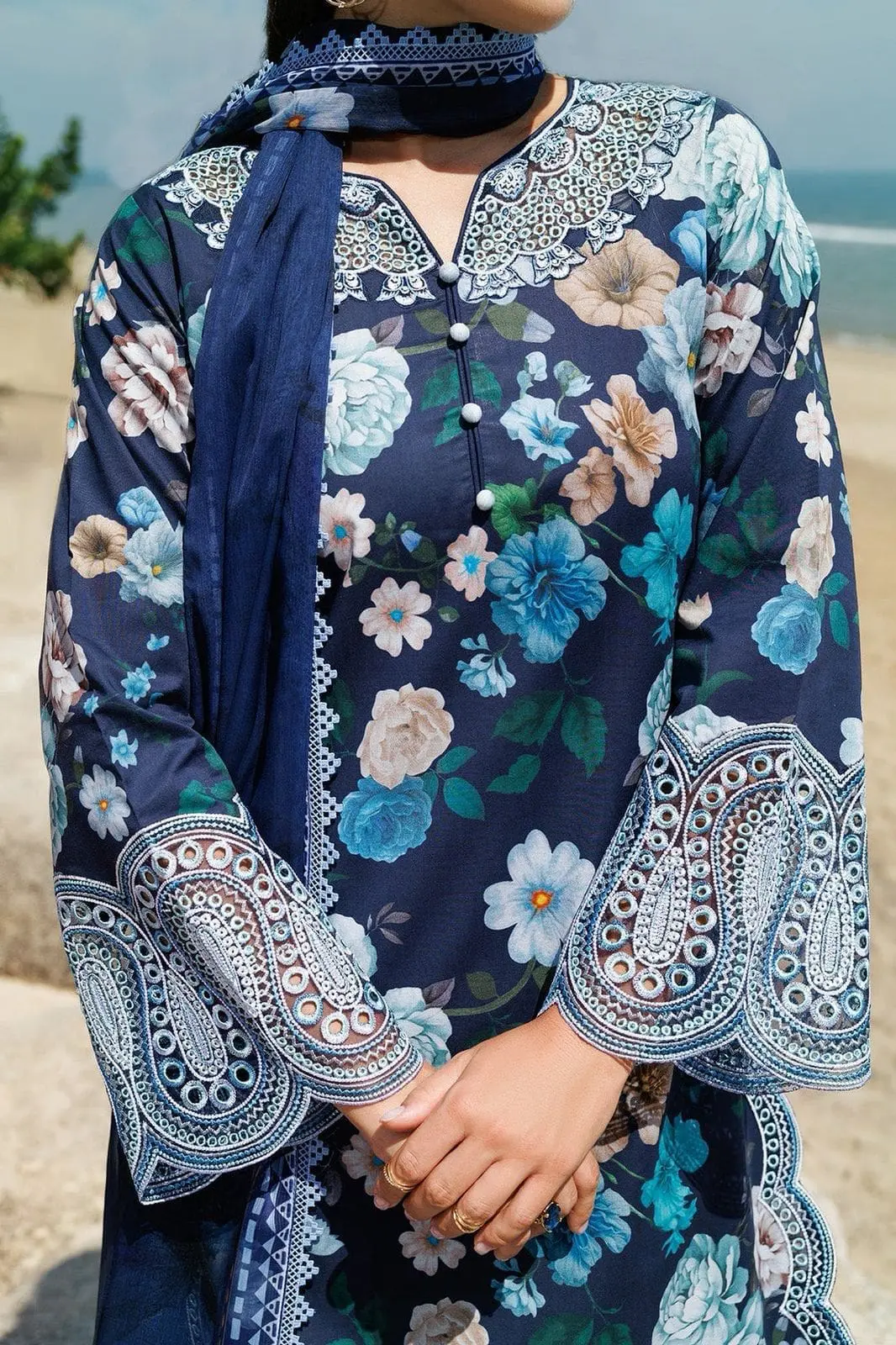Farasha 3 Piece Digital Printed Khaddar Suit – Most Demanding Edition - Image 3