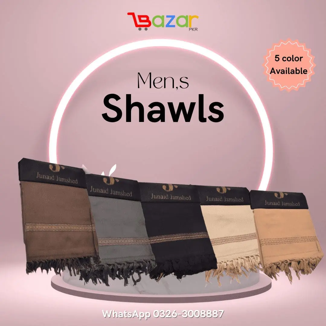 J. Wool Shawl 5 Color Available Premium Quality at BazarPKR