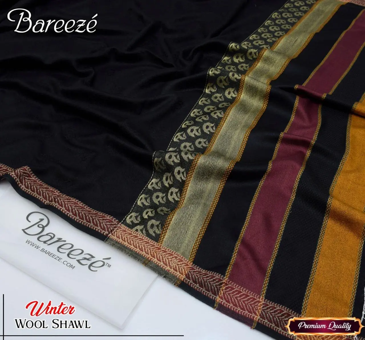 Jacquard Wool Shawl for Women – Winter Collection 2025 - Image 14