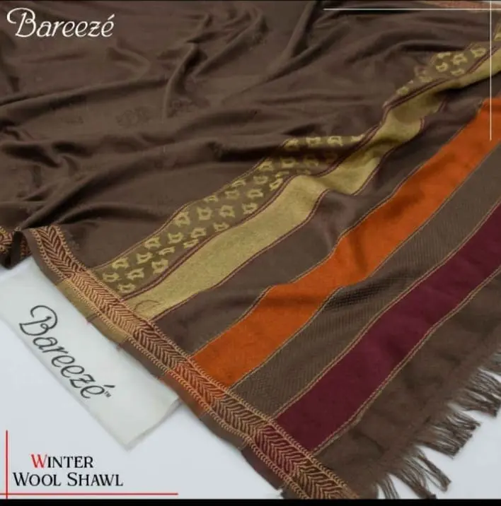 Jacquard Wool Shawl for Women – Winter Collection 2025 - Image 11