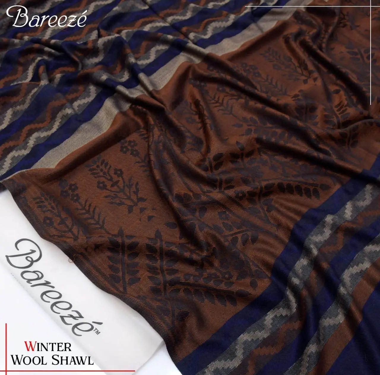 Jacquard Wool Shawl for Women – Winter Collection 2025 - Image 21