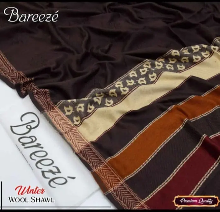 Jacquard Wool Shawl for Women – Winter Collection 2025 - Image 12