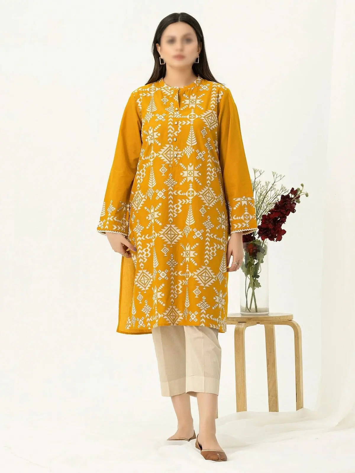 Limelight 2pc Unstitched Dhanak Embroidered Suit Winter Collection