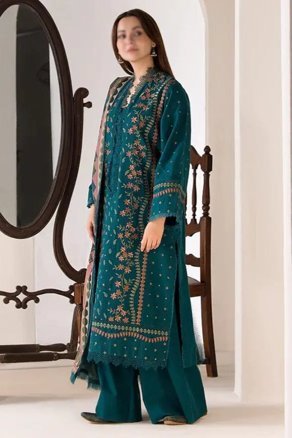 MOTIFZ Winter Collection Embroidered Dhanak Suit