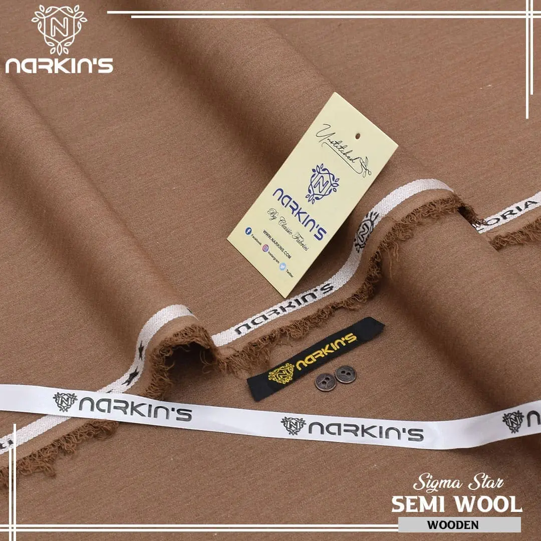 Narkin Men Unstitched Semi Wool Suit - Image 10