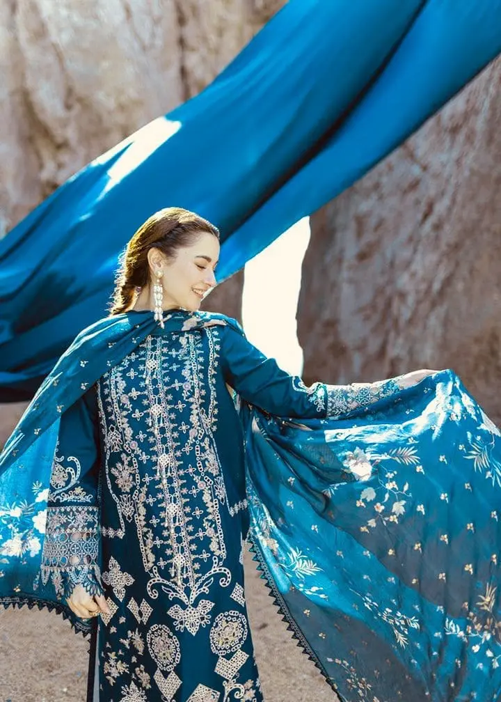 Qalamkar 3pc Unstitched Dhanak Suit with Woolen Printed Shawl