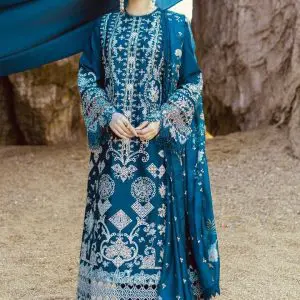 Qalamkar Winter Collection Embroidered Dhanak 3-piece Suit