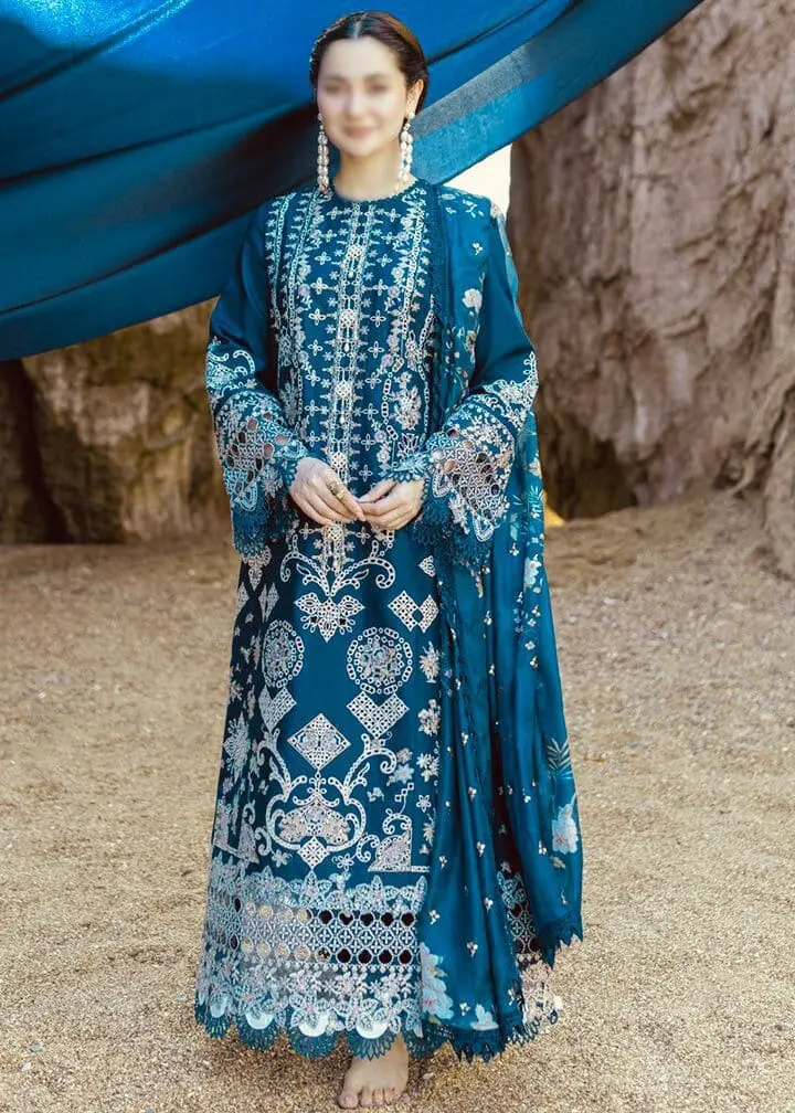 Qalamkar Winter Collection Embroidered Dhanak 3-piece Suit