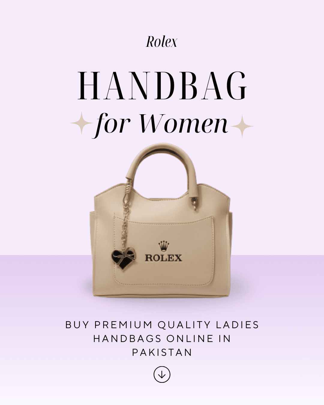 Premium Rolex handbag for women front view