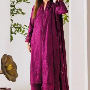 SOBIA NAZIR Winter Collection embroidered Dhanak suit D7186