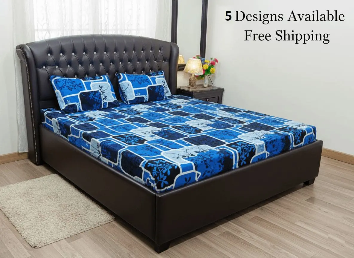 3 Piece Cozy Fleece Bedsheet – Geometric Style Collection 2025