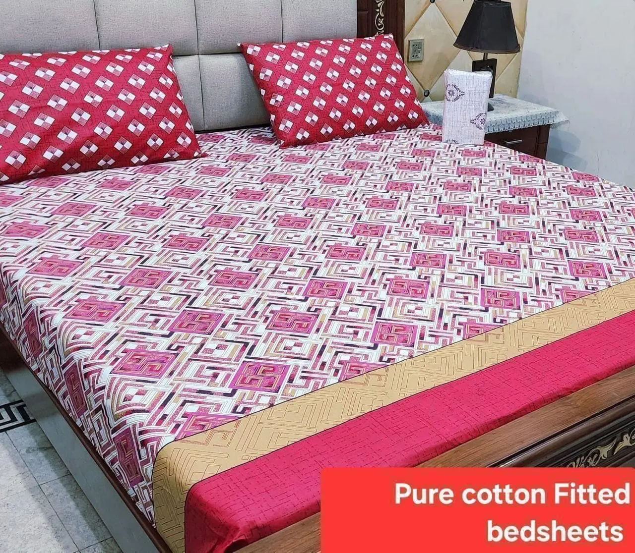 4 Season Cotton bedsheet king size 3pc