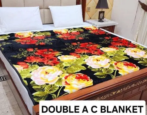 Fleece AC Blanket Double Bed – 89×90 Inch Lightweight Washable Print 23