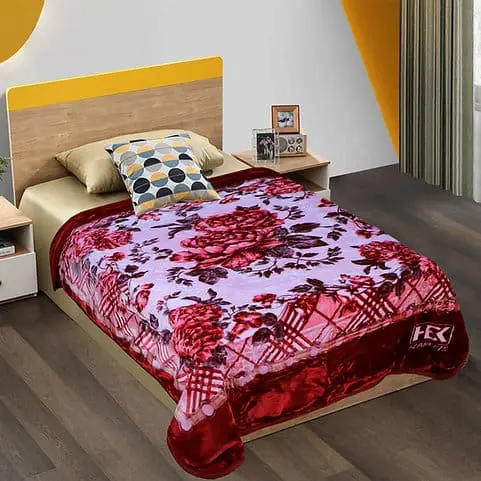 Dove Cloudy 2-Ply Single Bed Blanket – Soft Cloudy Touch 160×220 cm 2.3 Kg