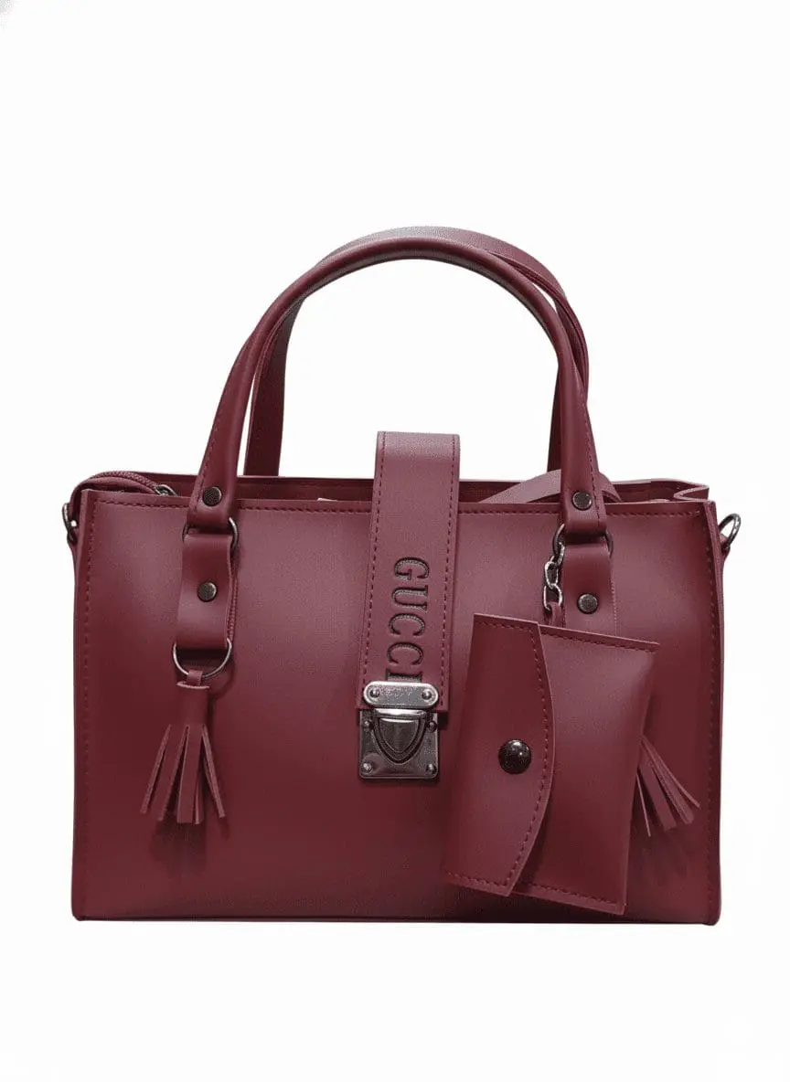Maroon ladies handbag – elegant design for women