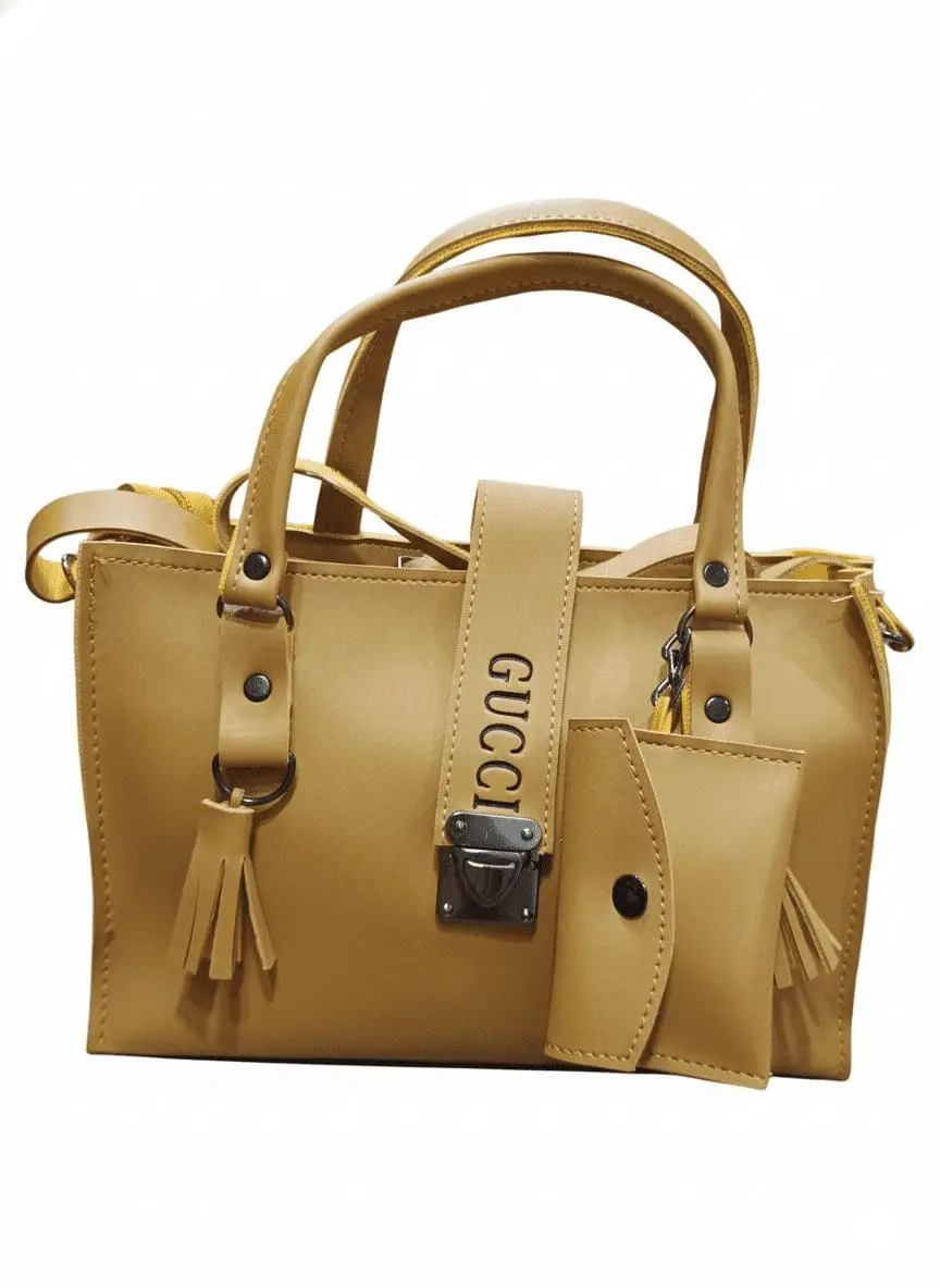 Skin color ladies handbag – soft leather handbag