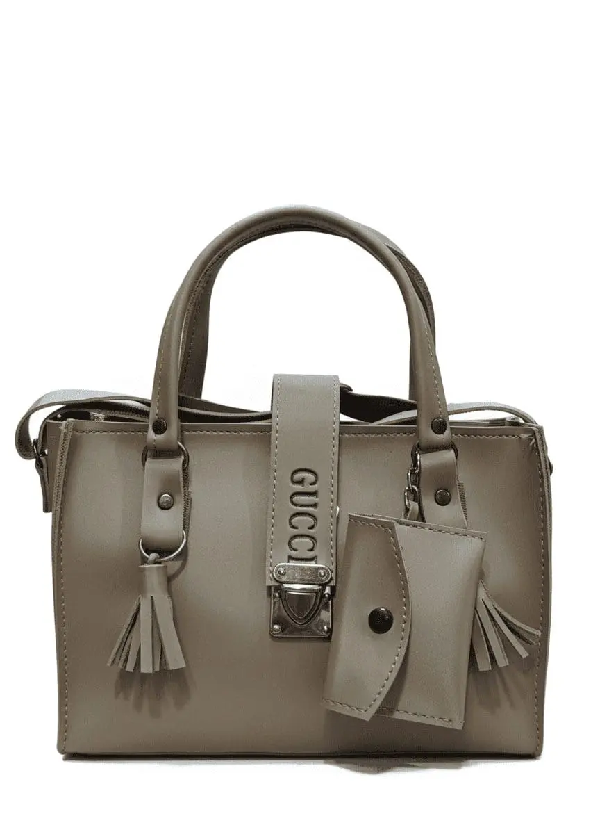 Grey ladies handbag – quilted fashion bag