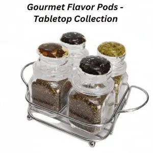 Acrylic namak dani set 4 pieces with stand