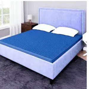 Blue Plachi Fabric King Size Mattress Protector