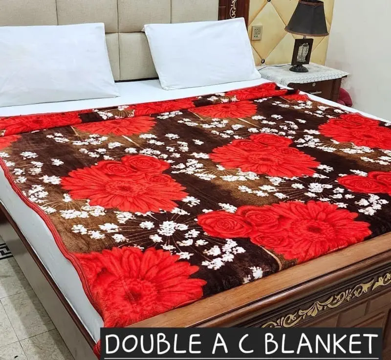 Fleece AC Blanket Double Bed – 89×90 Inch Lightweight Washable Print 16