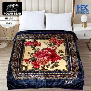 POLAR BEAR 2P2BE Double Bed Blanket – 2 Ply Embossed King Size 220×240 cm