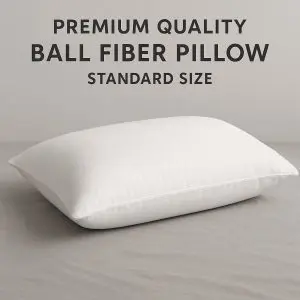 Premium Quality Ball Fiber Pillow Standard Size Single Piece – Soft and Comfortable