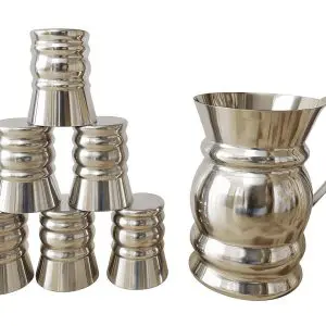 Stainless Steel 7 Piece Water Set with Jug and Glasses