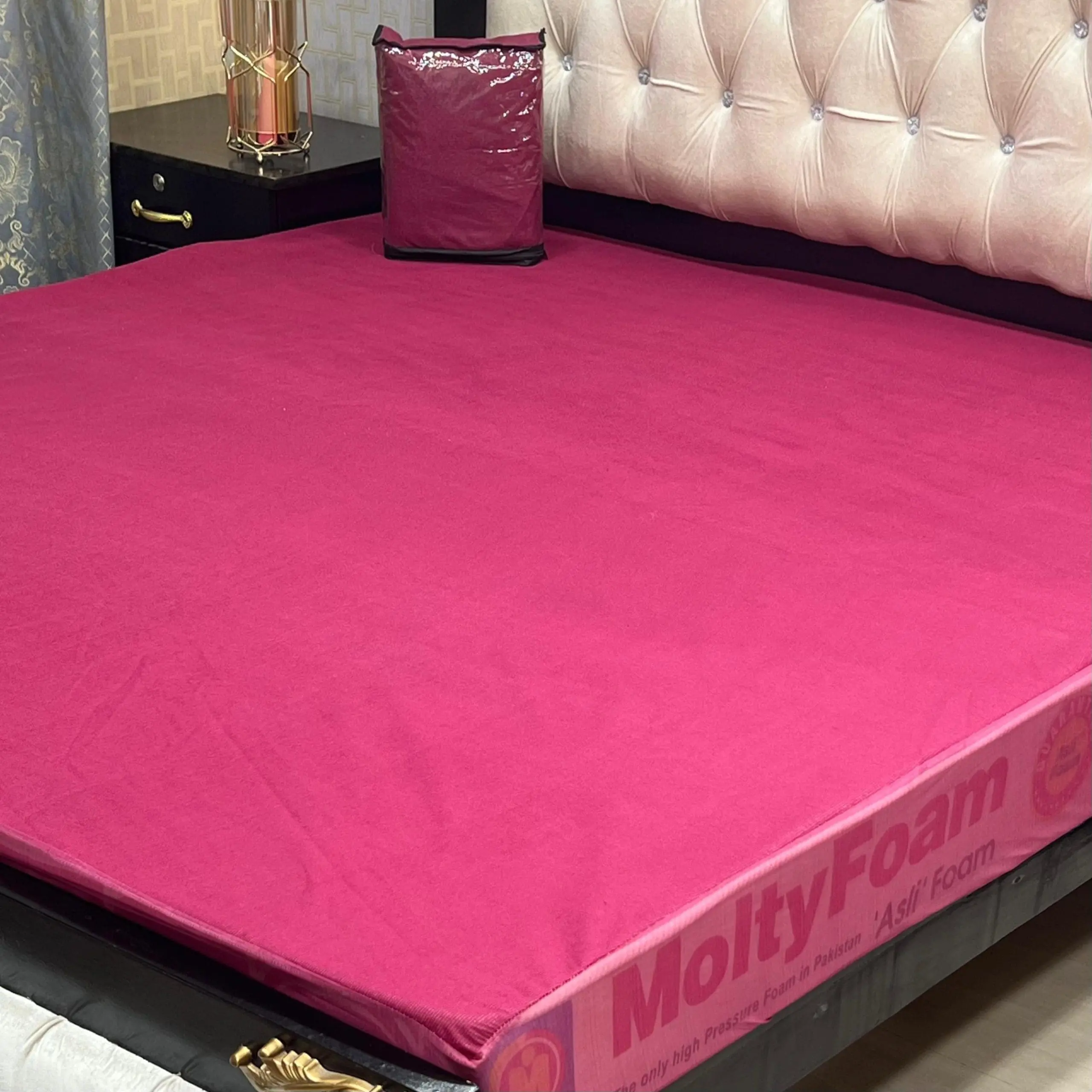 Waterproof Terry Cotton Mattress Cover – King Size Double Bed (Elastic Fitted Sheet) - Image 4