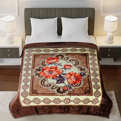 Moon Light 2-Ply Double Bed Blanket 4.0 Kg – 200×240 cm with Polybag