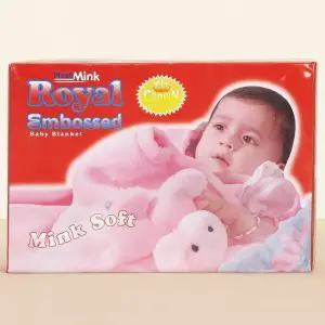 Royal Baby Printed Embossed 1 Ply Cot Blanket for Newborns