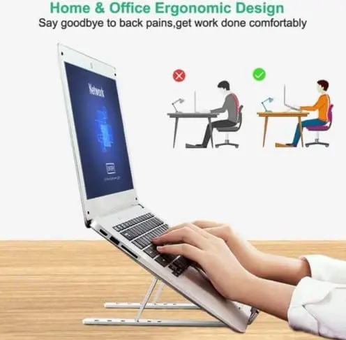 Adjustable Laptop Stand – Ergonomic Multi-Angle Stainless Steel - Image 2