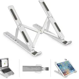 Adjustable Laptop Stand – Ergonomic Multi-Angle Stainless Steel