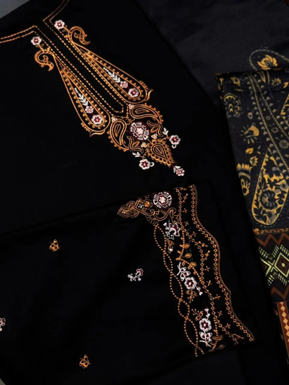 IZEL – 3 Piece Dhanak Casual Winter Suit with Full Embroidery - Image 7
