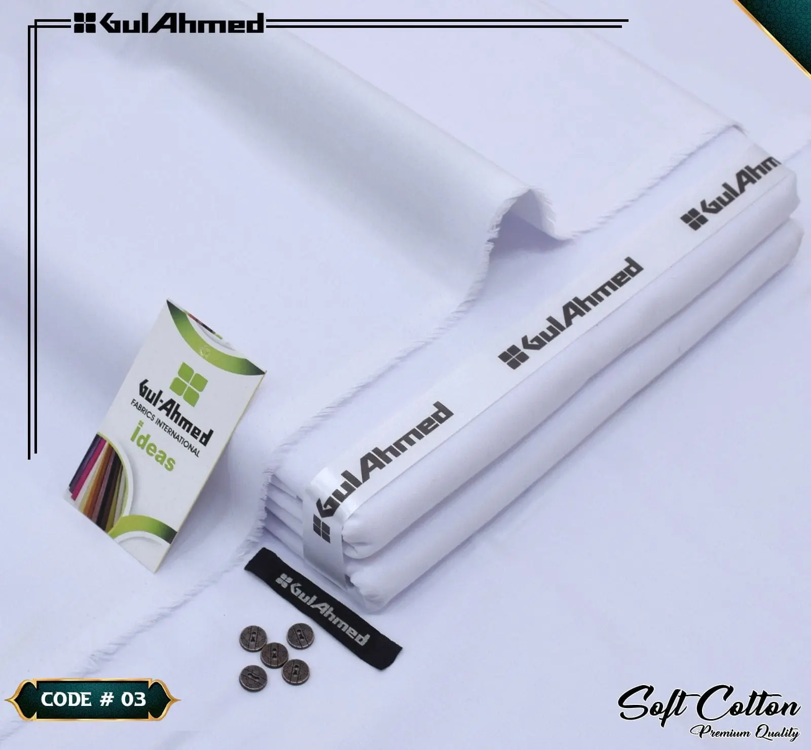 Gul Ahmed Men’s Luxury Summer Soft Cotton Suit – 4.5 Meter - Image 3