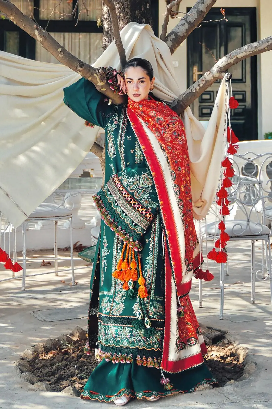 Hussain Rehar 3 Piece Embroidered Lawn Suit with Dupatta