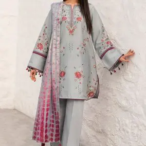 Jazmin Heavy Embroidered Airjet Lawn Suit 3PC