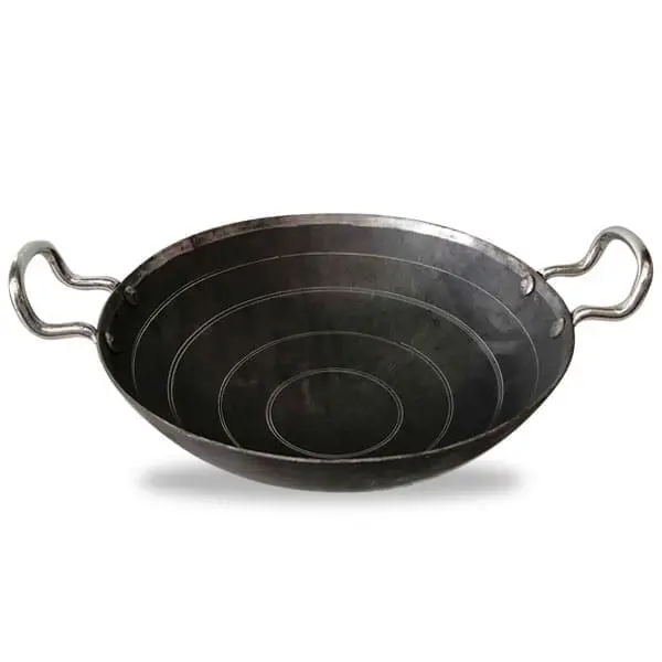 Iron Karahi 10 Inches | Loha Karahi with 2 Side Handles (1KG Capacity)