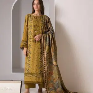 Sobia Nazir 3PC Yellow Embroidered Lawn Suit | Summer Collection
