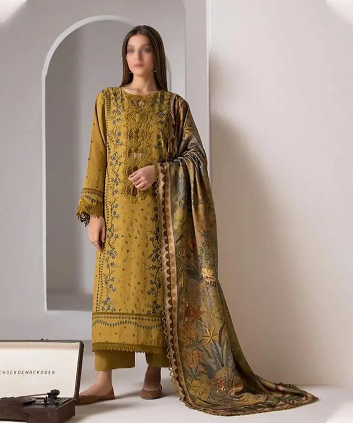 Sobia Nazir 3PC Yellow Embroidered Lawn Suit | Summer Collection