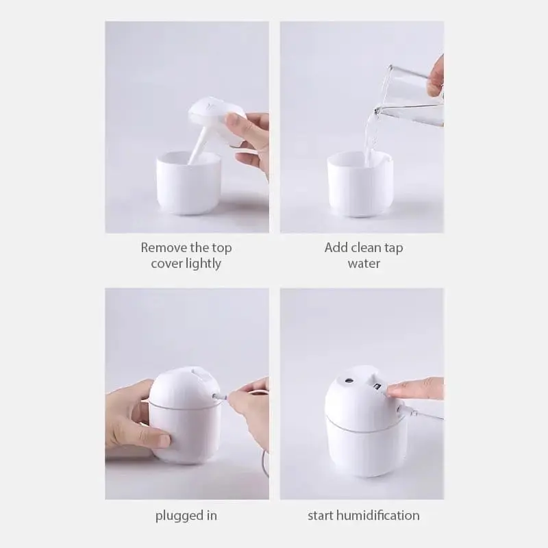 Portable Mini Humidifier 220ML Cool Mist USB Air Humidifier - Image 2