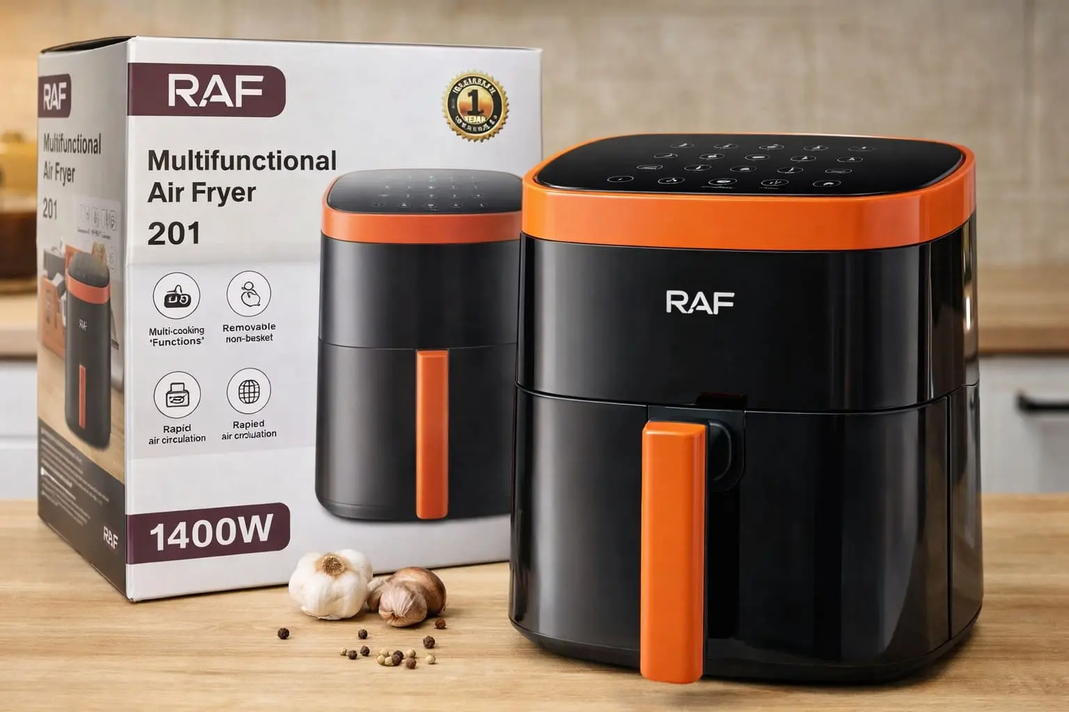 RAF Multifunctional Air Fryer 1400W Oil Free Cooker Model 201
