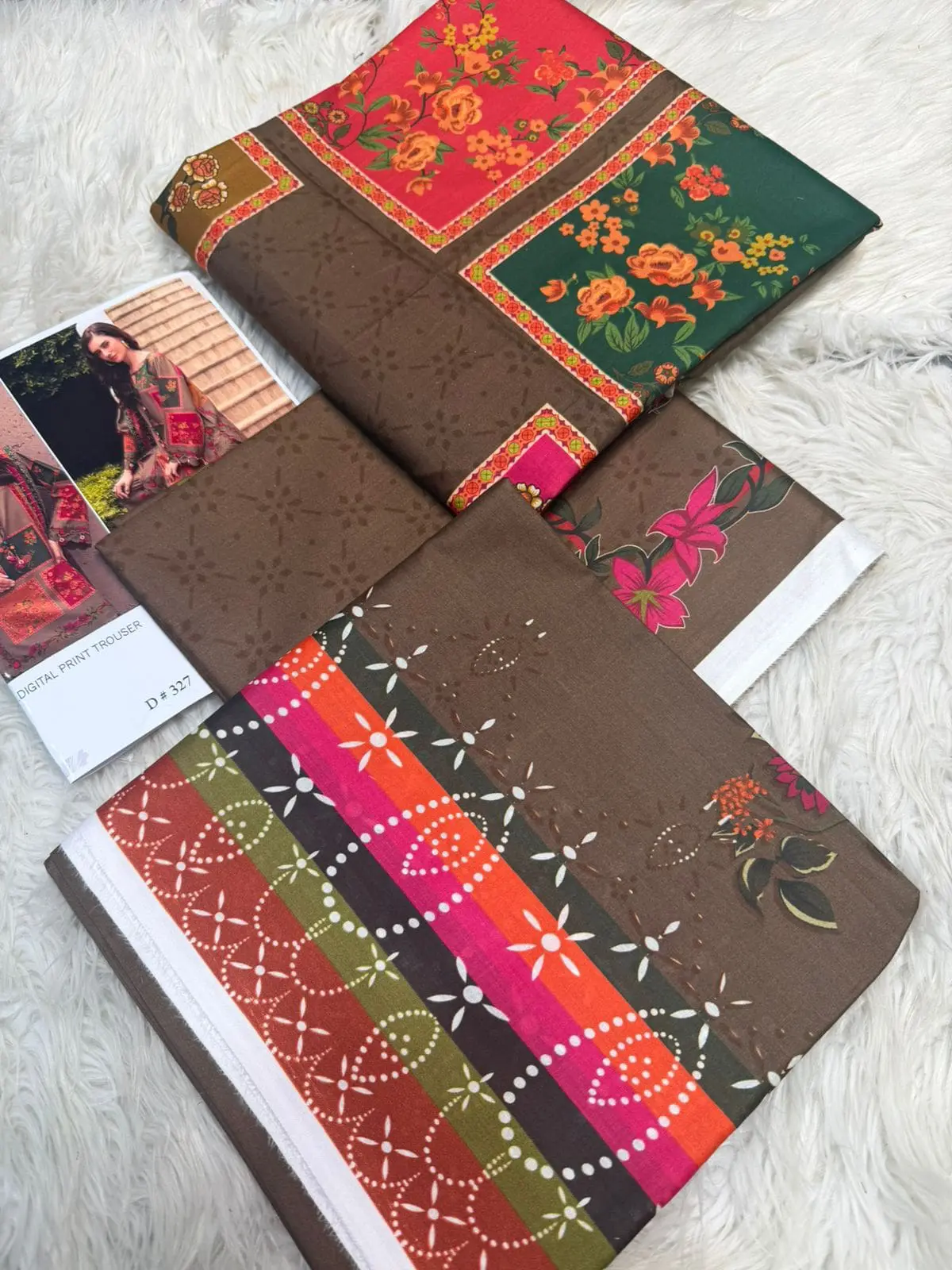 Charizma 3 Piece Printed Lawn Suit With Voile Dupatta Collection - Image 4