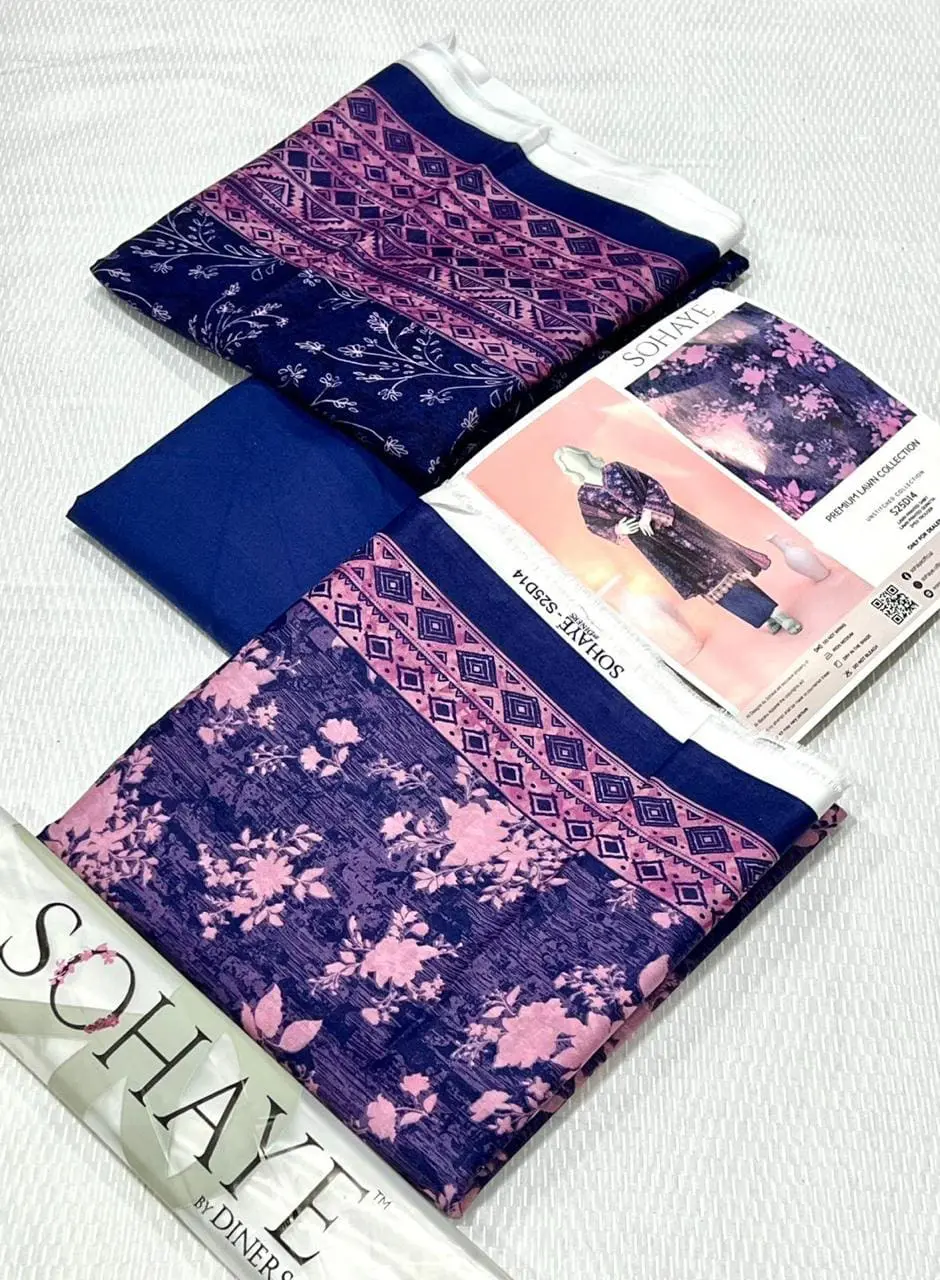 Sohaye By Dinners 3 Piece Printed Lawn Suit 2026 Collection - Image 7