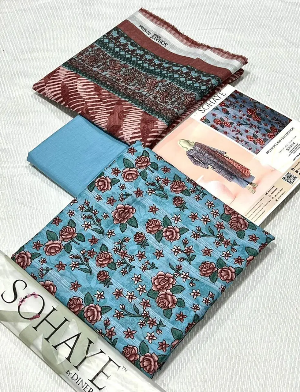 Sohaye By Dinners 3 Piece Printed Lawn Suit 2026 Collection - Image 3