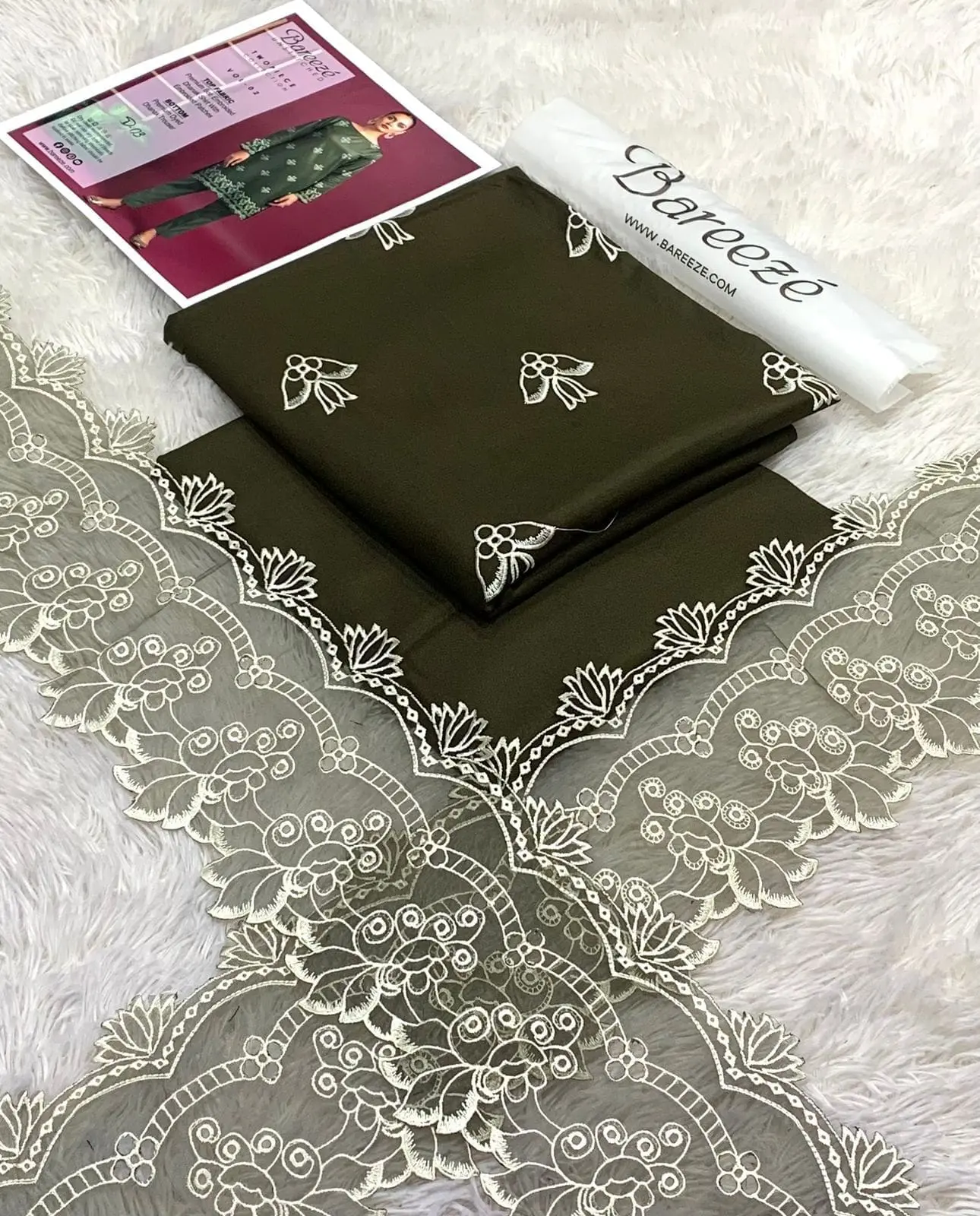 Breeze 2 Piece Embroidered Lawn Suit With Dyed Trouser - Image 7