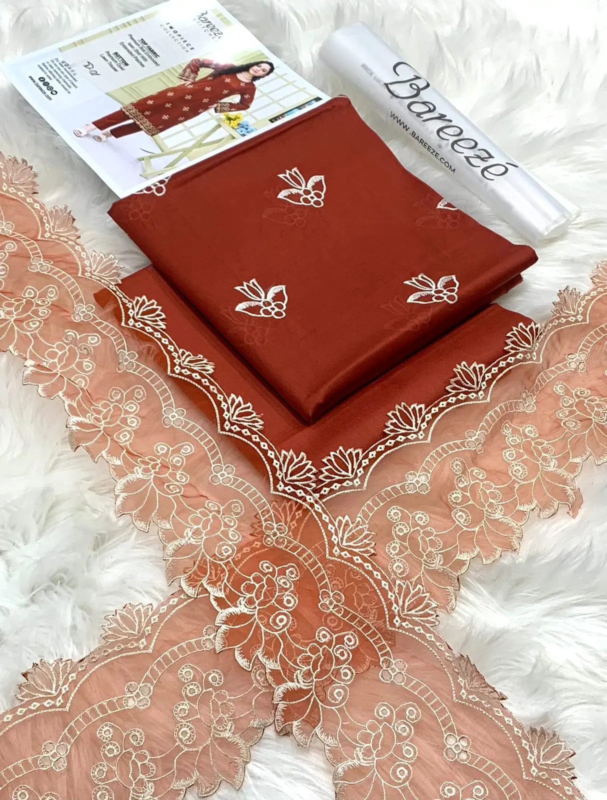 Breeze 2 Piece Embroidered Lawn Suit With Dyed Trouser - Image 10