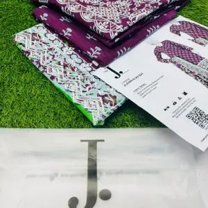 Junaid Jamshed S-531 Purple 3 Piece Chikankari Embroidered Lawn Suit